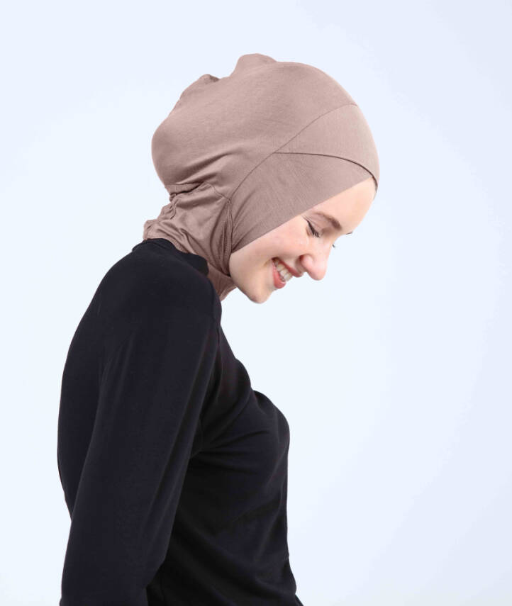 Hazır Tesettür Çapraz Bone Yarım Boyunluklu - 63