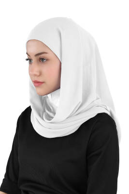 Hijablı Şifon Oval Hazır Eşarp - 7
