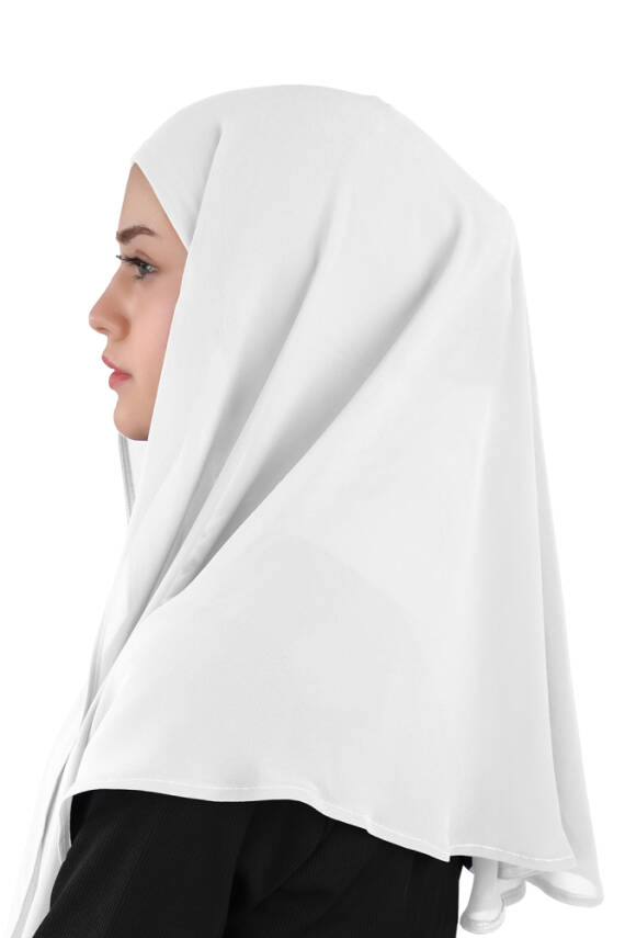 Hijablı Şifon Oval Hazır Eşarp - 9