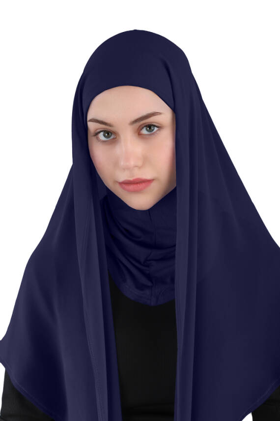 Hijablı Şifon Oval Hazır Eşarp - 10