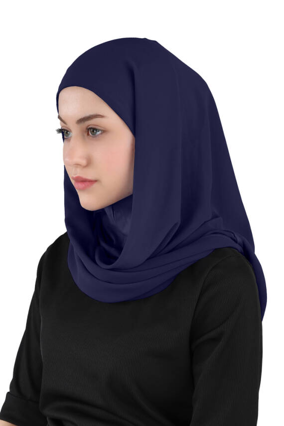 Hijablı Şifon Oval Hazır Eşarp - 11