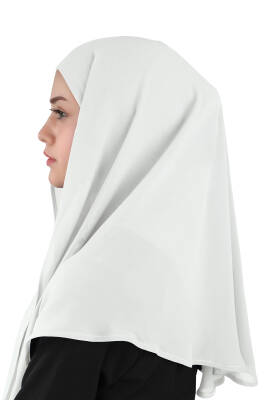 Hijablı Şifon Oval Hazır Eşarp - 17