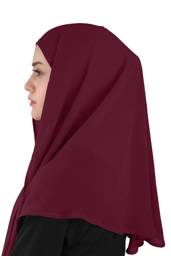 Hijablı Şifon Oval Hazır Eşarp - 21