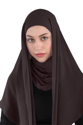 Hijablı Şifon Oval Hazır Eşarp - 22