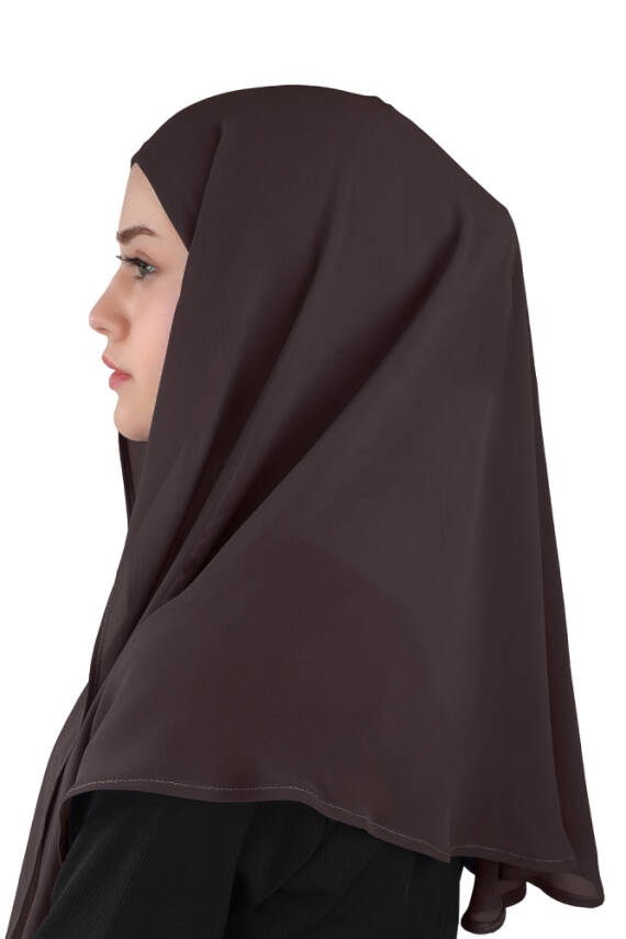 Hijablı Şifon Oval Hazır Eşarp - 25