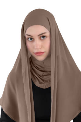 Hijablı Şifon Oval Hazır Eşarp - 26