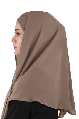 Hijablı Şifon Oval Hazır Eşarp - 29