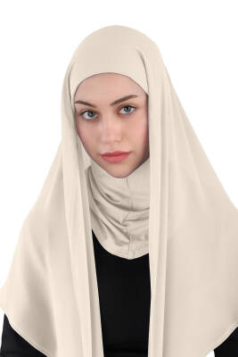 Hijablı Şifon Oval Hazır Eşarp - 30
