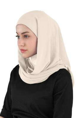 Hijablı Şifon Oval Hazır Eşarp - 31