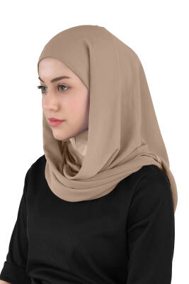 Hijablı Şifon Oval Hazır Eşarp - 37