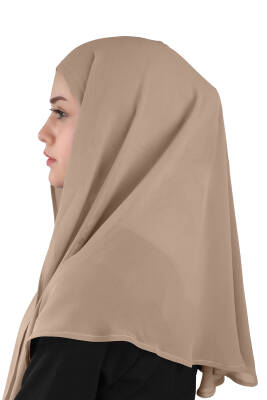 Hijablı Şifon Oval Hazır Eşarp - 39