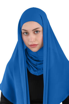 Hijablı Şifon Oval Hazır Eşarp - 41