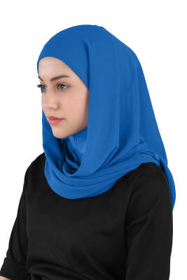 Hijablı Şifon Oval Hazır Eşarp - 42