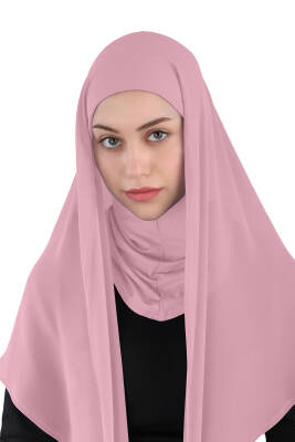 Hijablı Şifon Oval Hazır Eşarp - 53