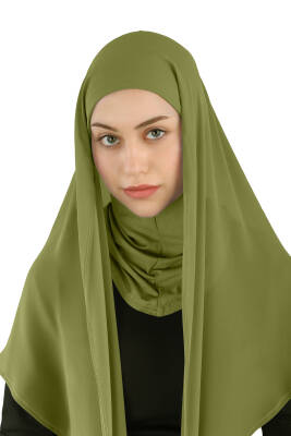 Hijablı Şifon Oval Hazır Eşarp - 57