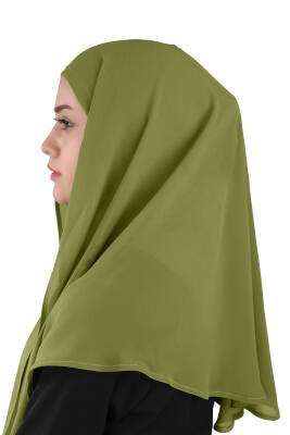Hijablı Şifon Oval Hazır Eşarp - 60