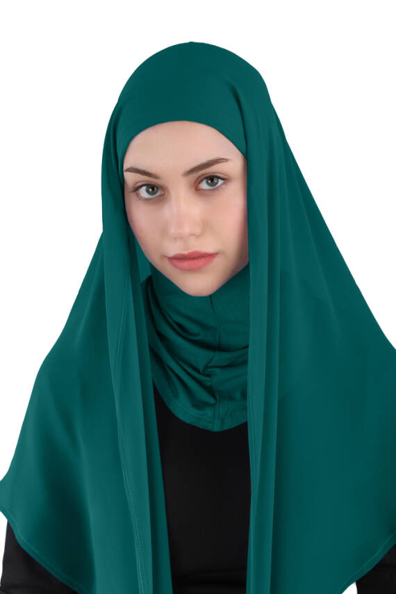 Hijablı Şifon Oval Hazır Eşarp - 69