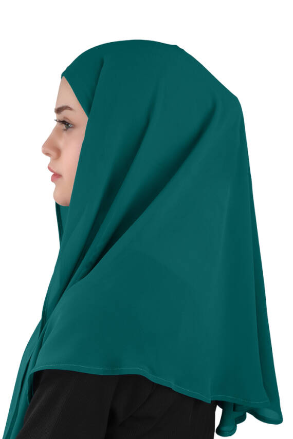 Hijablı Şifon Oval Hazır Eşarp - 72