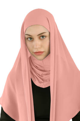 Hijablı Şifon Oval Hazır Eşarp - 73