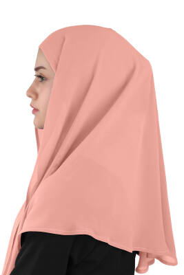 Hijablı Şifon Oval Hazır Eşarp - 76