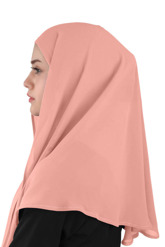 Hijablı Şifon Oval Hazır Eşarp - 76