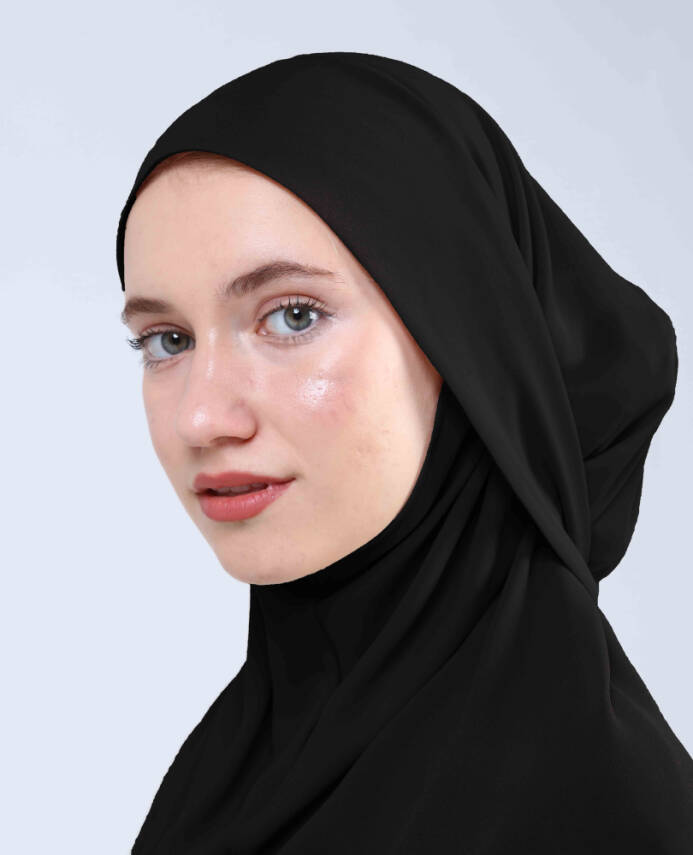 Krep Bağlamalı Kemerli Türban - 4