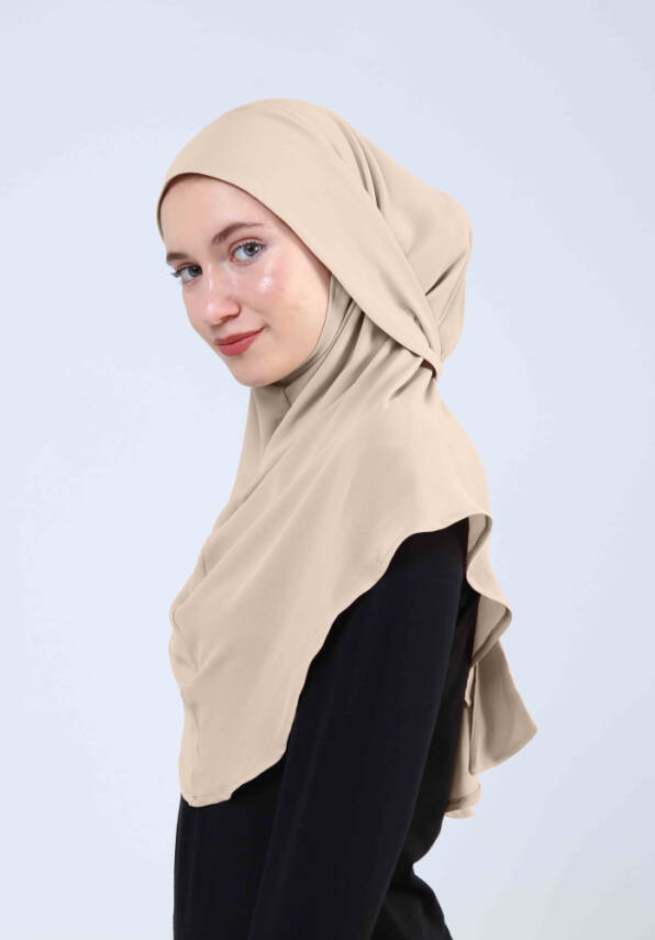 Krep Bağlamalı Kemerli Türban - 1