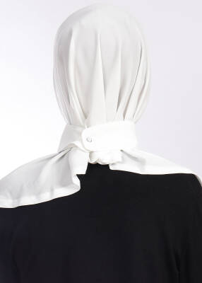 Krep Kumaş Fularlı Likralı Şal - 9