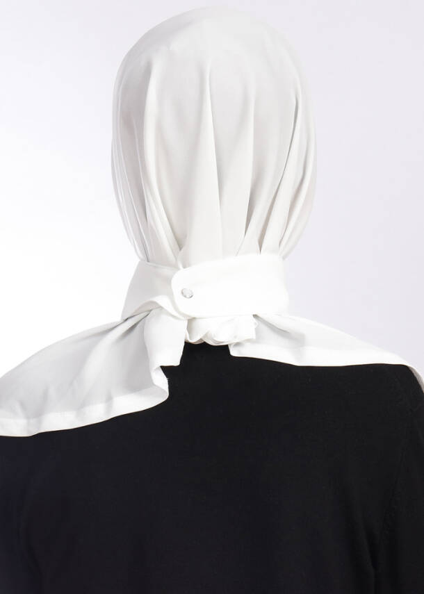 Krep Kumaş Fularlı Likralı Şal - 9