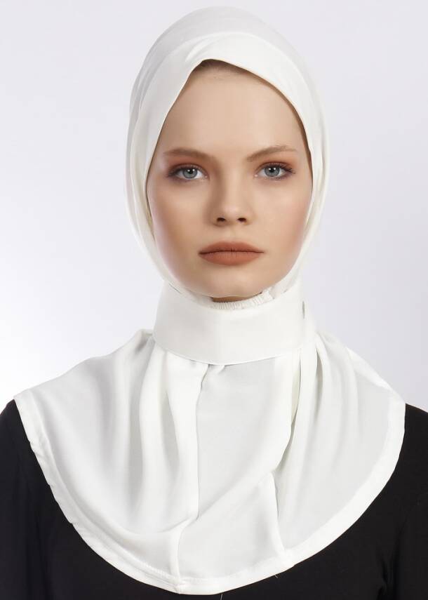 Krep Kumaş Fularlı Likralı Şal - 14