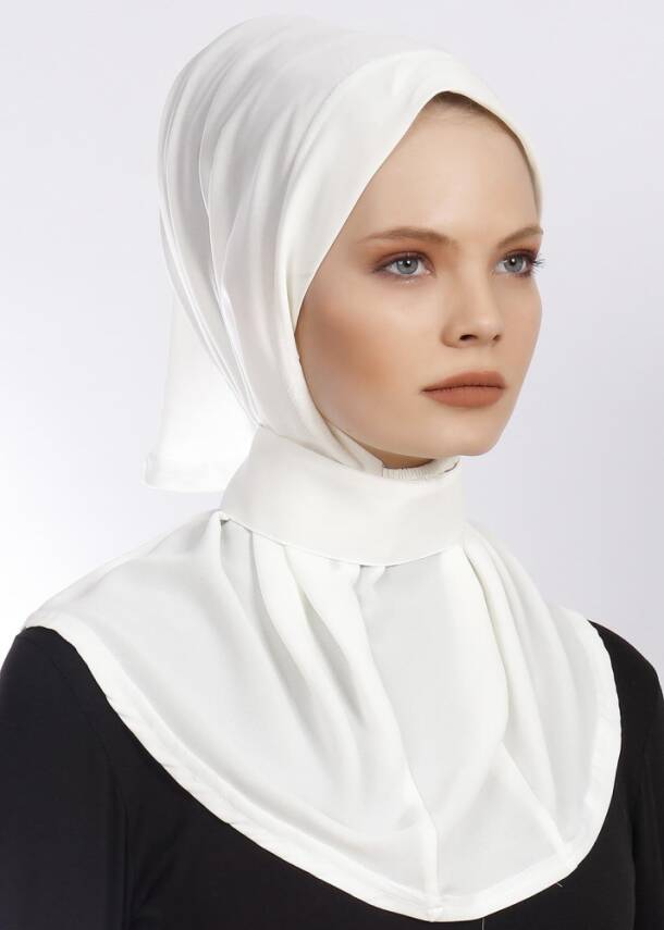 Krep Kumaş Fularlı Likralı Şal - 15