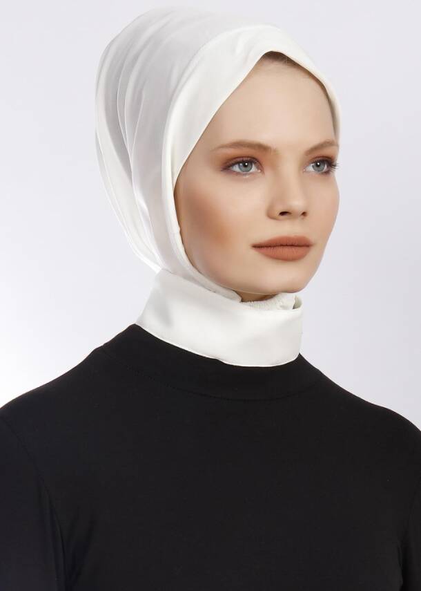 Krep Kumaş Fularlı Likralı Şal - 17