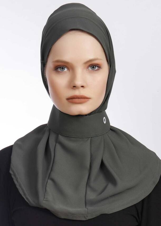 Krep Kumaş Fularlı Likralı Şal - 46