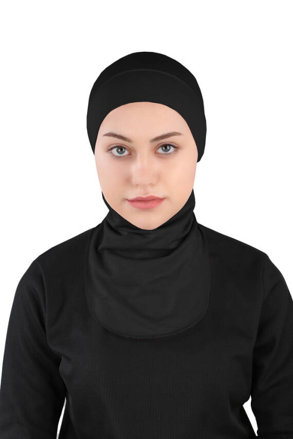 Küçük Hijab Boyunlu Hazır Esnek Sporcu Bone - 3