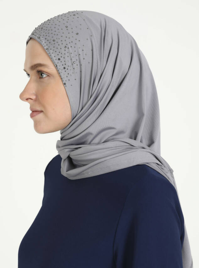 Micro Taşlı Scarfs Hijab - 40