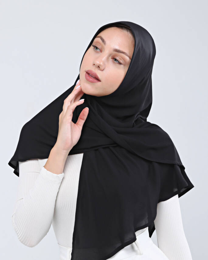 Mikro Krep Konforlu Türban Şal - 4