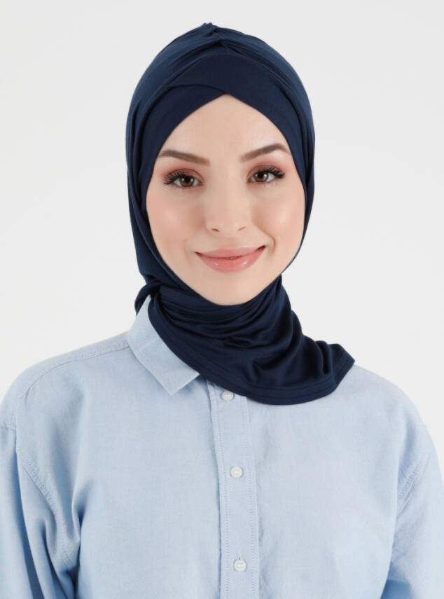 Pileli Isra Serisi Rahat Çapraz Türban - 11