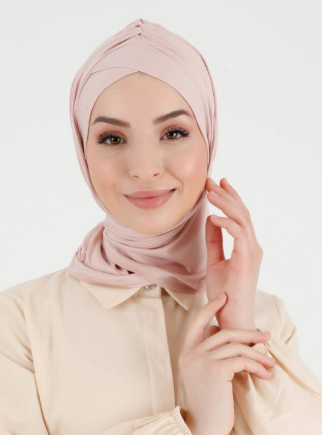 Pileli Isra Serisi Rahat Çapraz Türban - 33