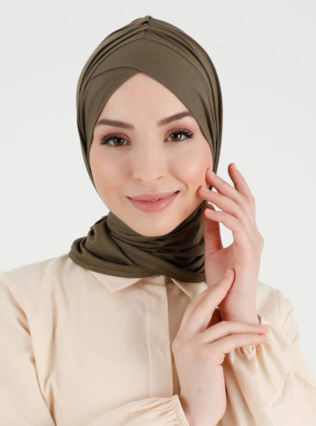 Pileli Isra Serisi Rahat Çapraz Türban - 41