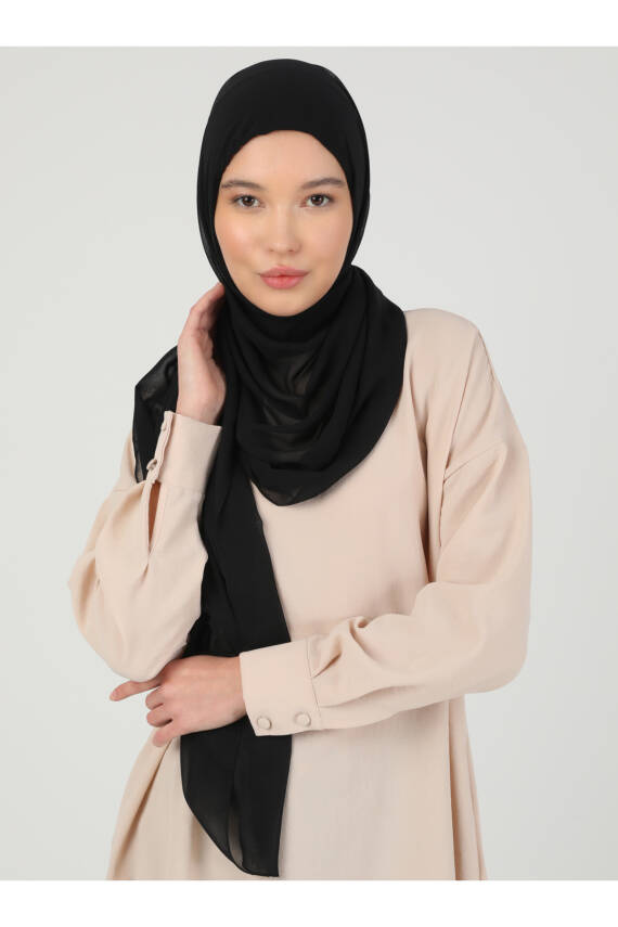 Premium Hijablı Şifon Kumaş Şal - 1