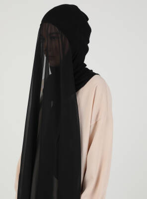 Premium Hijablı Şifon Kumaş Şal - 2