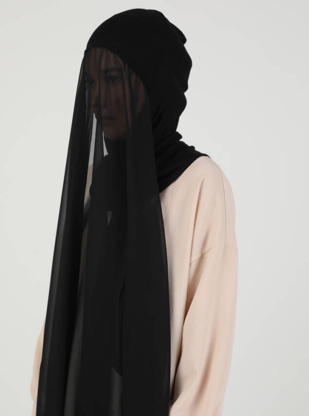 Premium Hijablı Şifon Kumaş Şal - 2