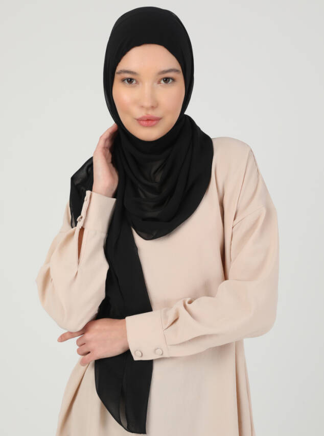 Premium Hijablı Şifon Kumaş Şal - 3