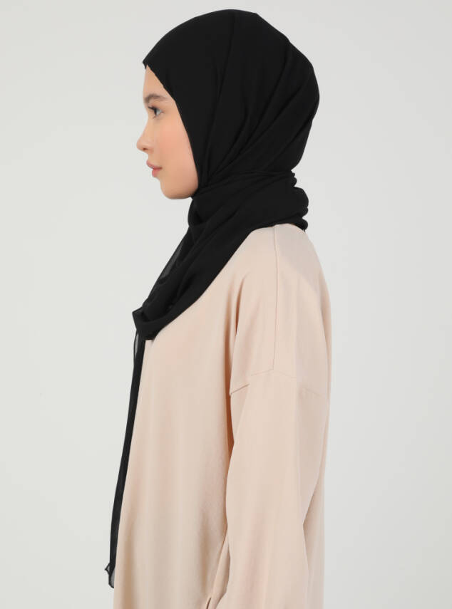 Premium Hijablı Şifon Kumaş Şal - 5