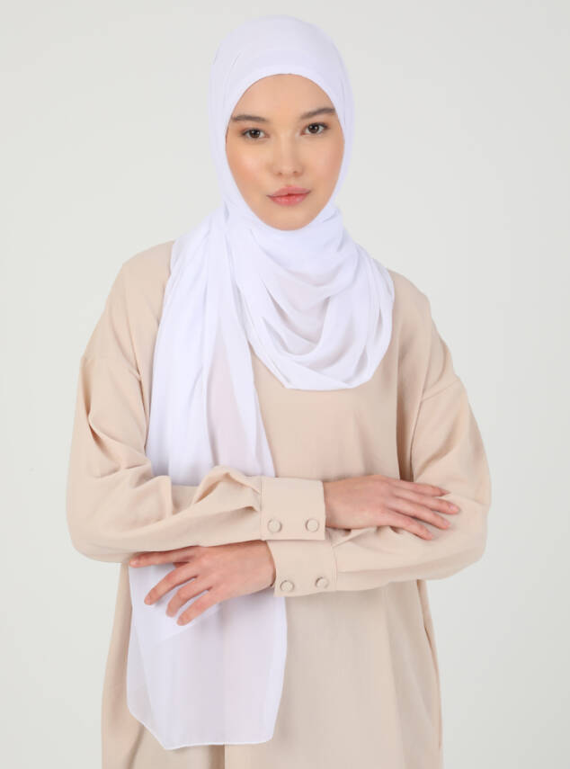 Premium Hijablı Şifon Kumaş Şal - 8