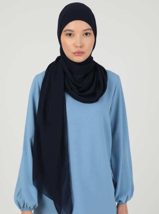 Premium Hijablı Şifon Kumaş Şal - 13