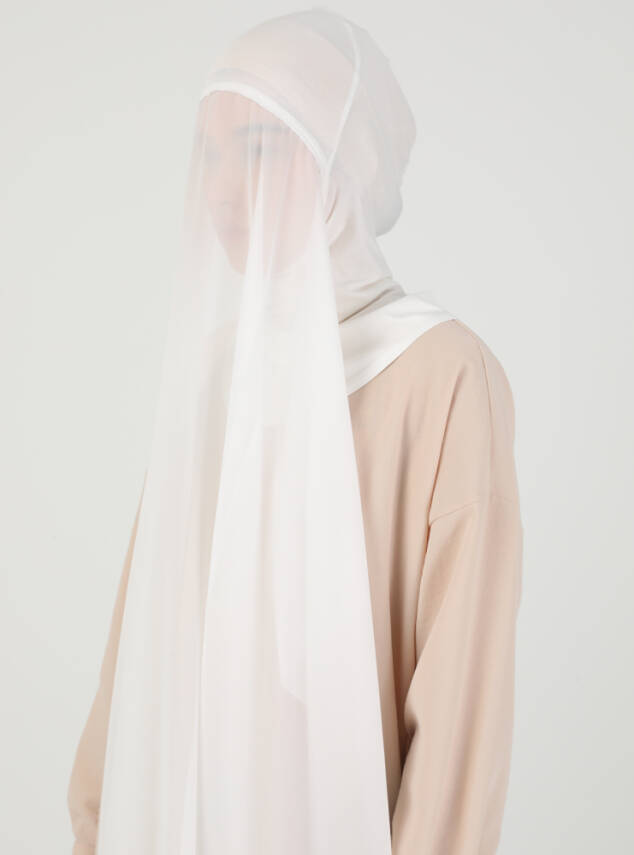 Premium Hijablı Şifon Kumaş Şal - 17