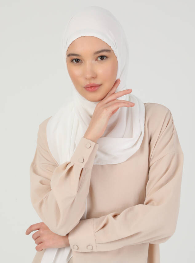 Premium Hijablı Şifon Kumaş Şal - 19