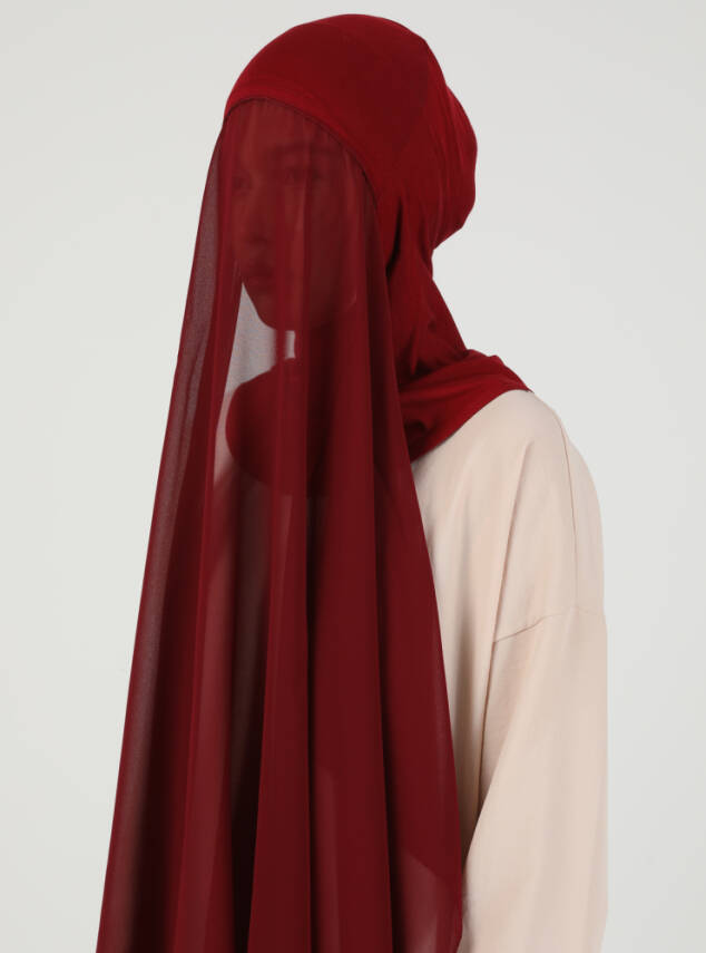 Premium Hijablı Şifon Kumaş Şal - 22