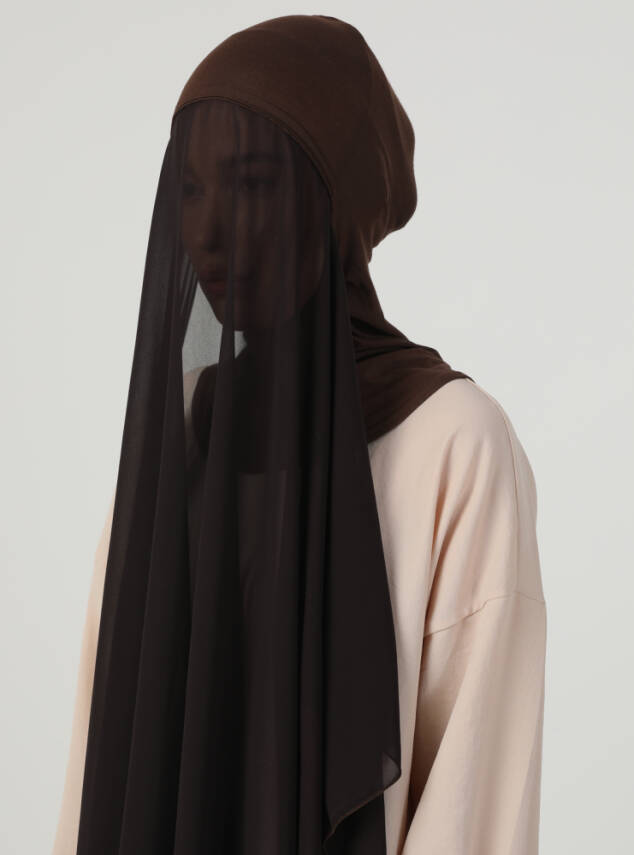 Premium Hijablı Şifon Kumaş Şal - 27
